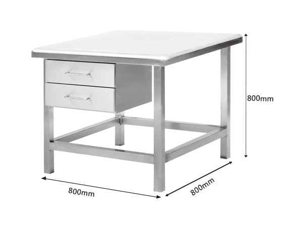 不銹鋼方型帶抽屜工作臺